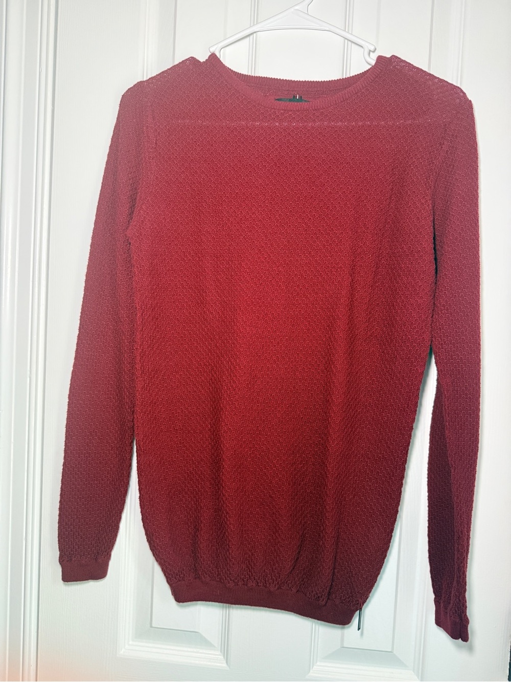 Denim & Flower Men's Crimson Red Crewneck Sweater